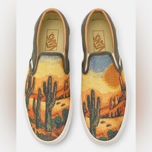 NEW LIMITED EDITION VANS CLASSIC SLIP-ON CALI TAPESTRY CACTUS Women 5.5 Men’s 4